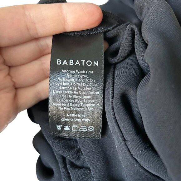 ARITZIA Babaton Black Sleevless Wide Leg Jumpsuit SZ 0 - Picture 6 of 8